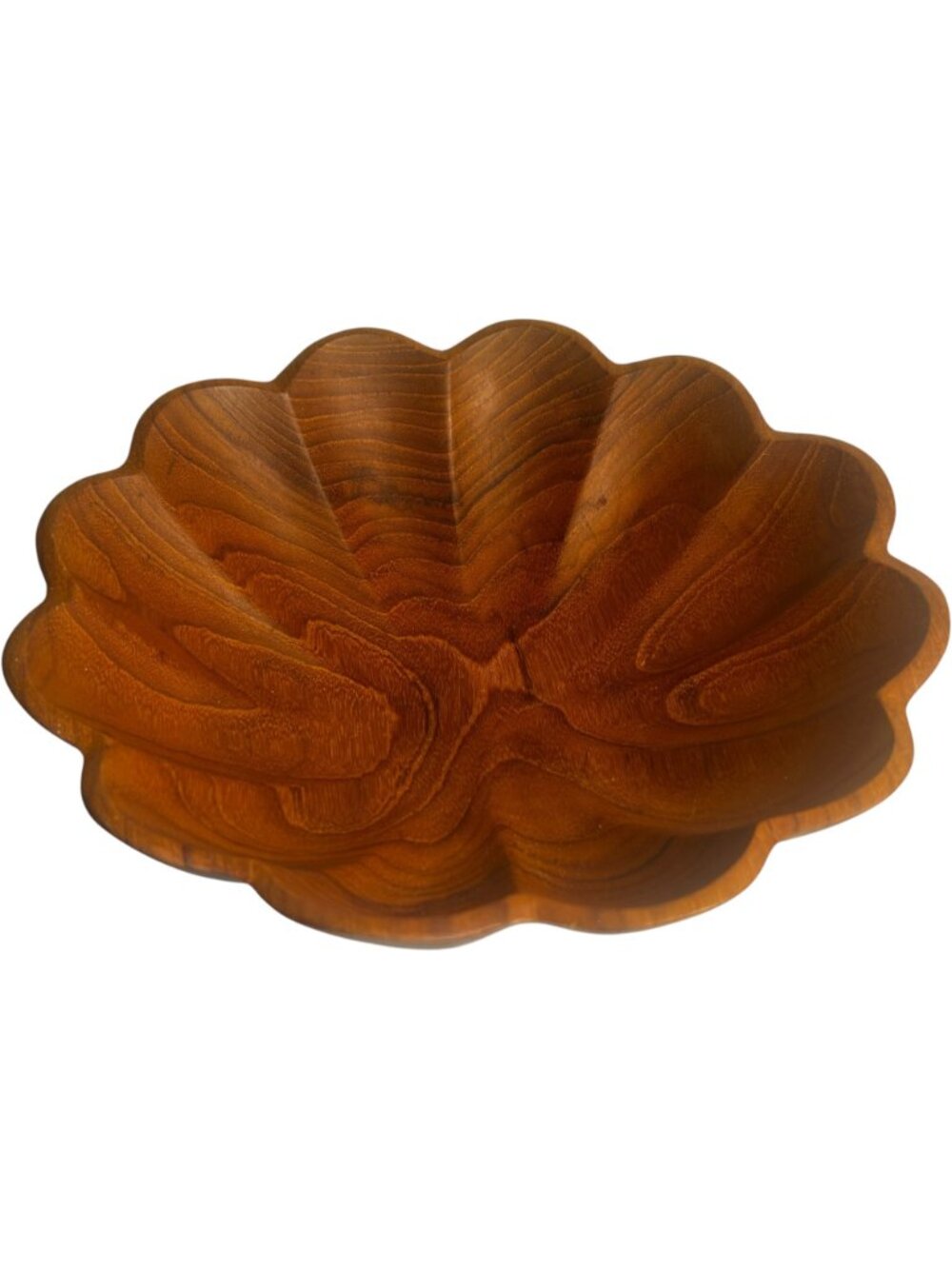 Vintage Woods of Siam Teak Wood Salad Bowl 10" Mid Century Modern MCM 1960s - Picture 2 of 6